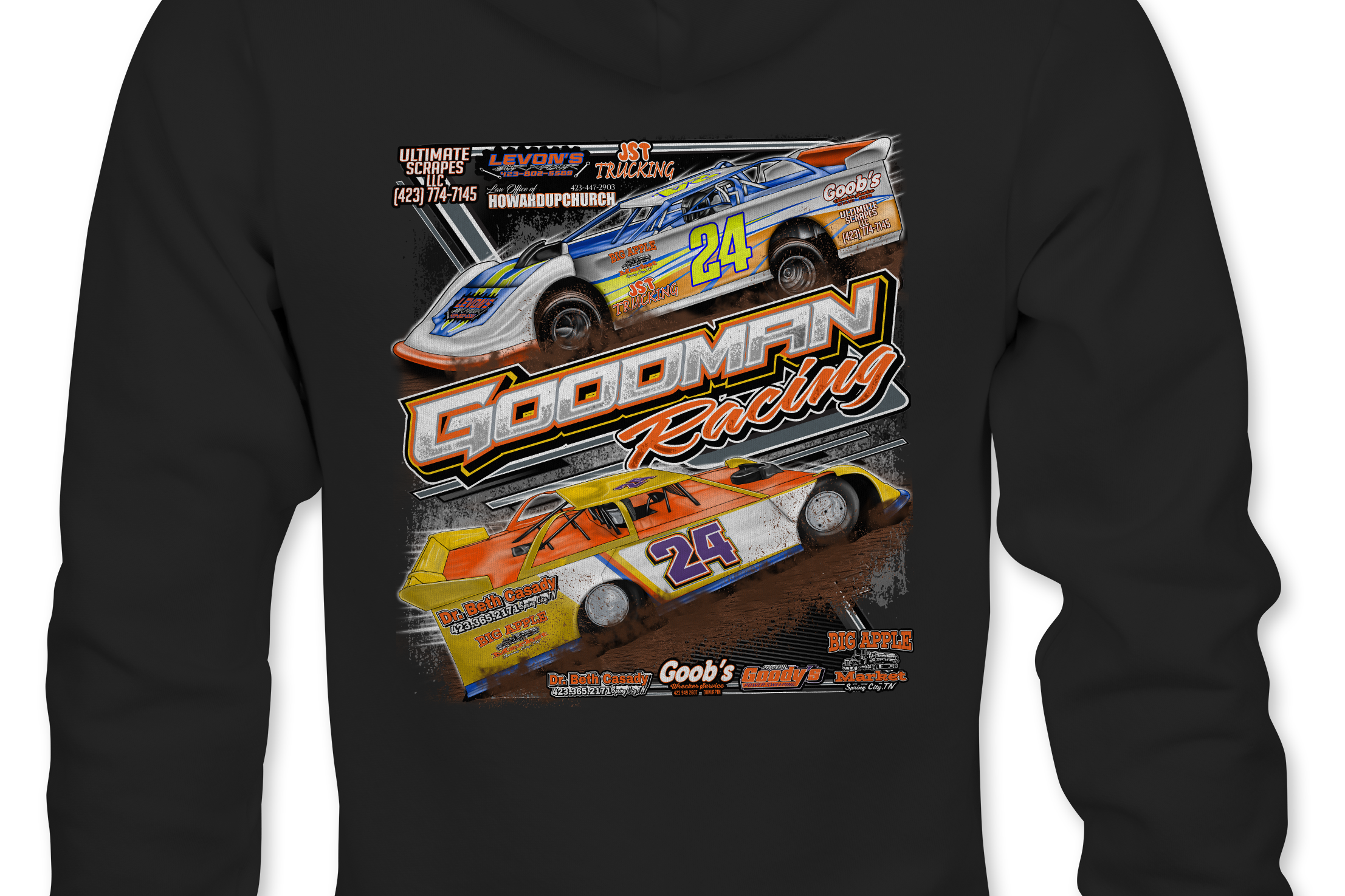 Goodman Racing Hoodies Black Acid Apparel