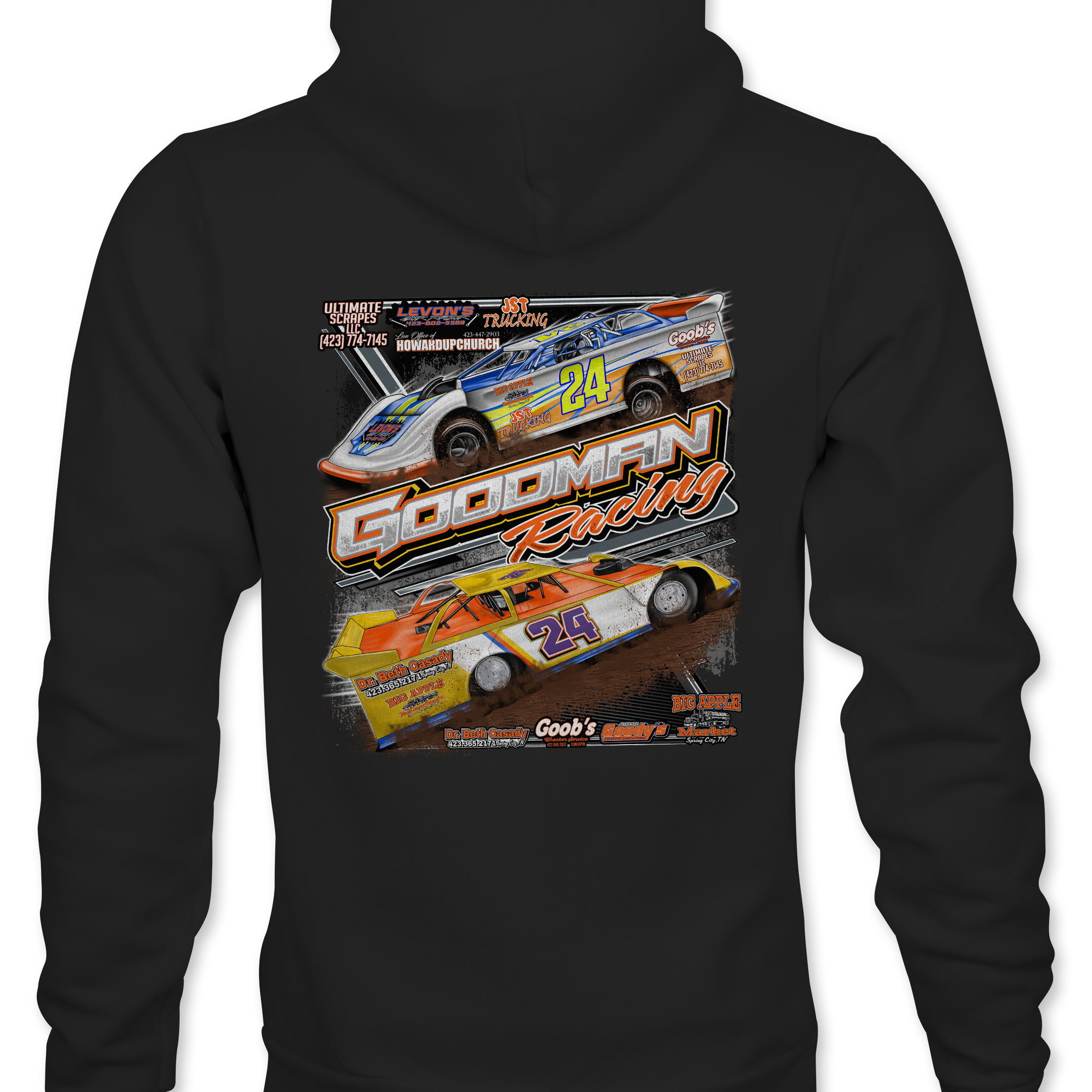 Goodman Racing Hoodies Black Acid Apparel