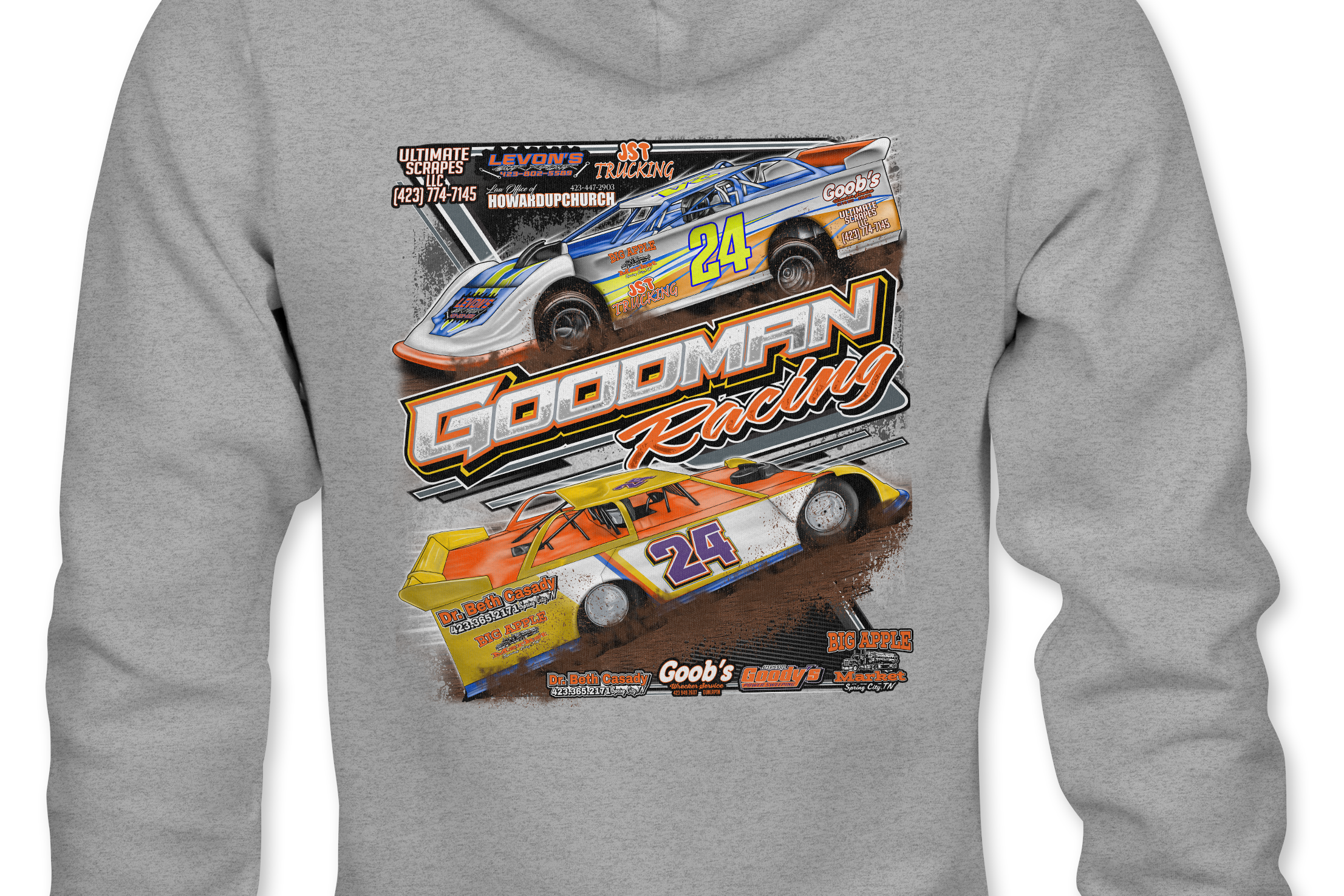 Goodman Racing Hoodies Black Acid Apparel