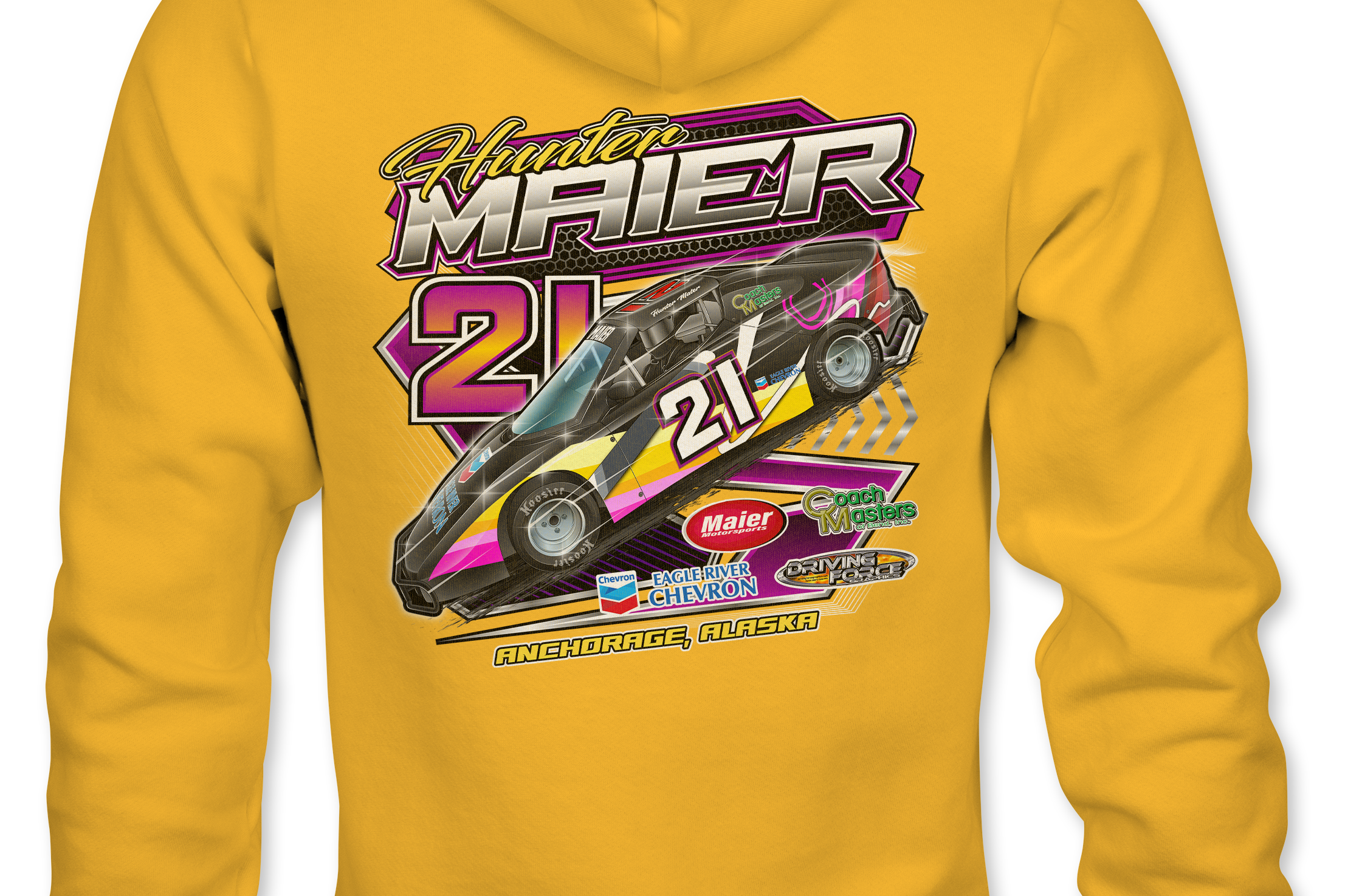 Hunter Maier Hoodies Black Acid Apparel