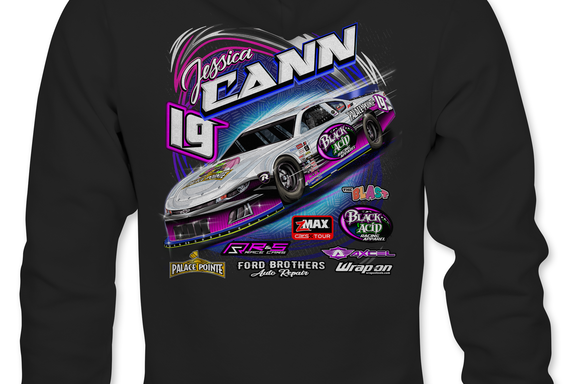 Jessica Cann 2024 Hoodies Black Acid Apparel