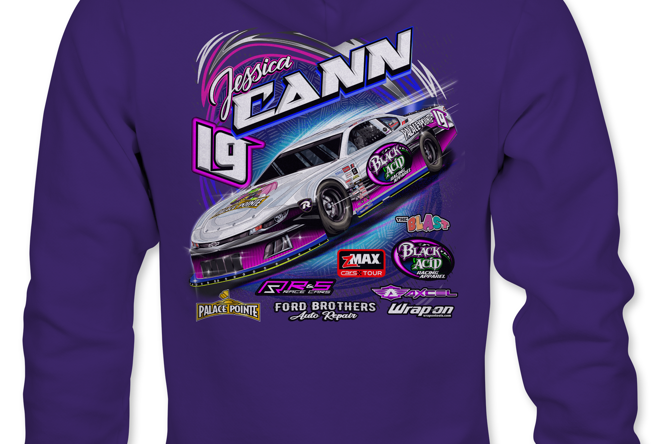 Jessica Cann 2024 Hoodies Black Acid Apparel