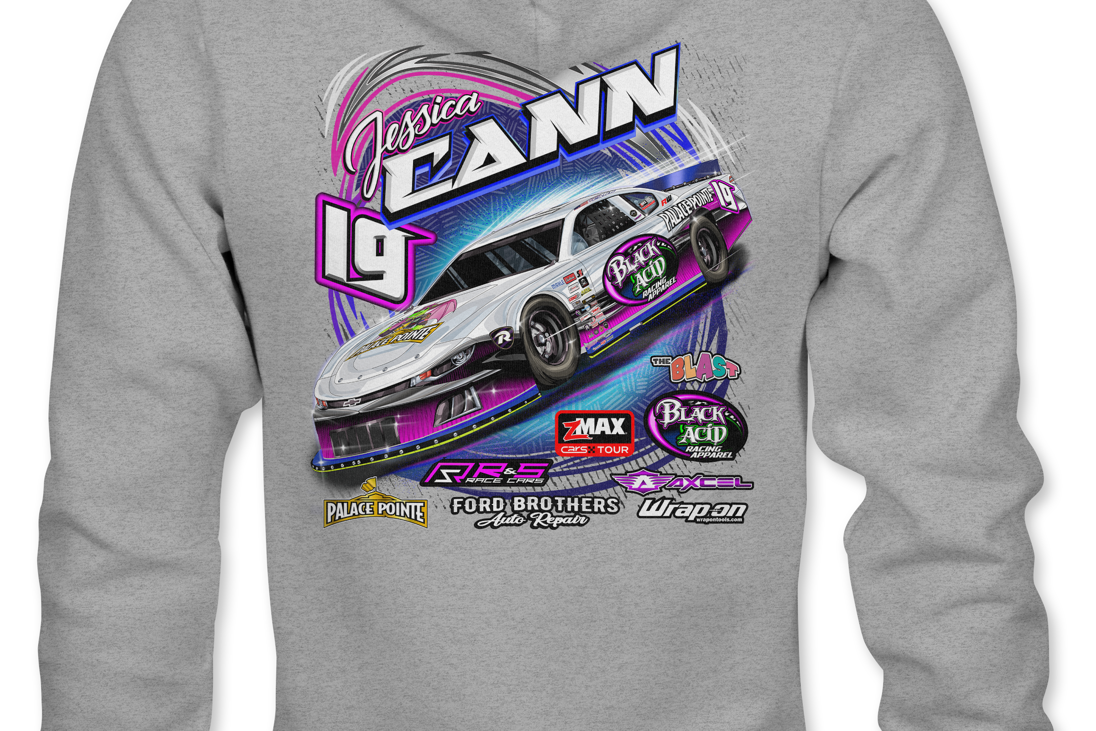 Jessica Cann 2024 Hoodies Black Acid Apparel