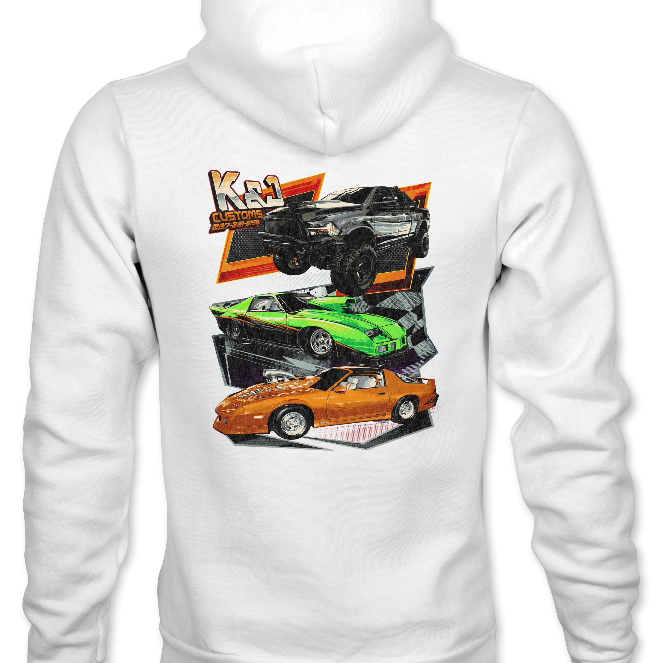 K&J Customs Hoodies Black Acid Apparel