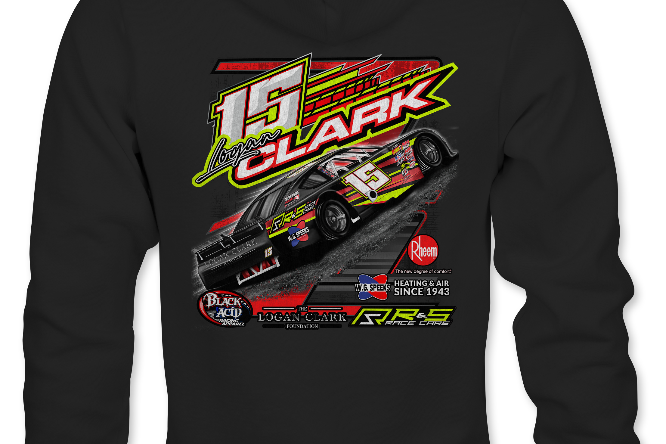 Logan Clark Hoodies Black Acid Apparel