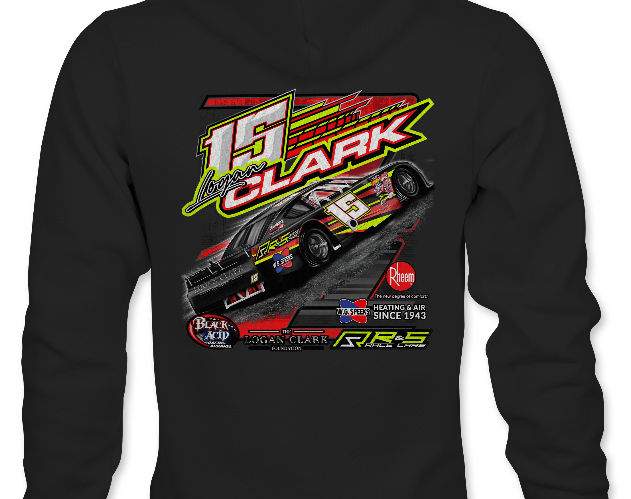 Logan Clark Hoodies Black Acid Apparel