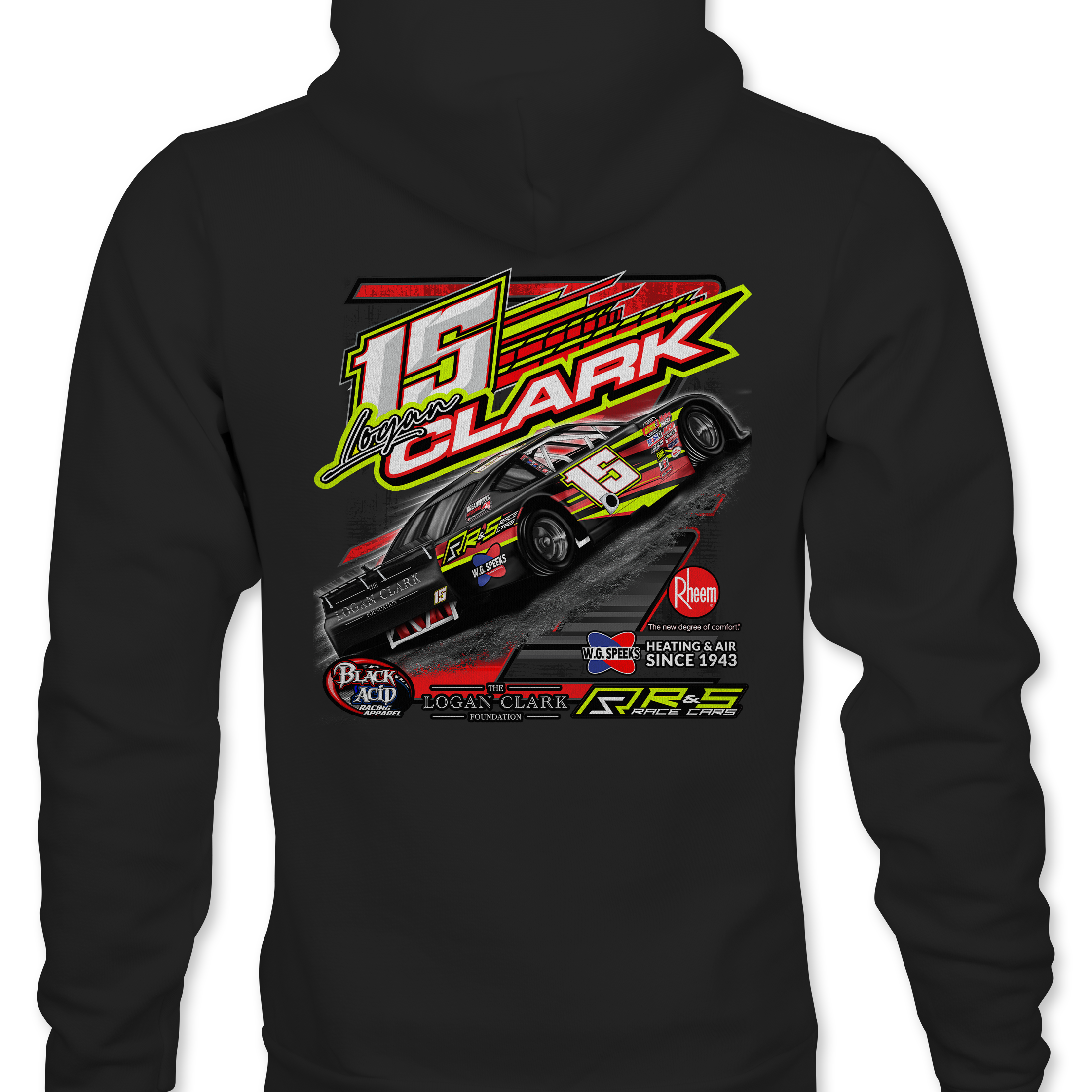 Logan Clark Hoodies Black Acid Apparel