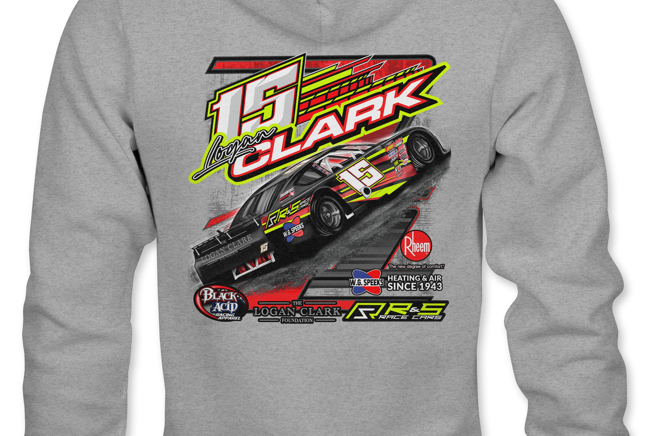 Logan Clark Hoodies Black Acid Apparel