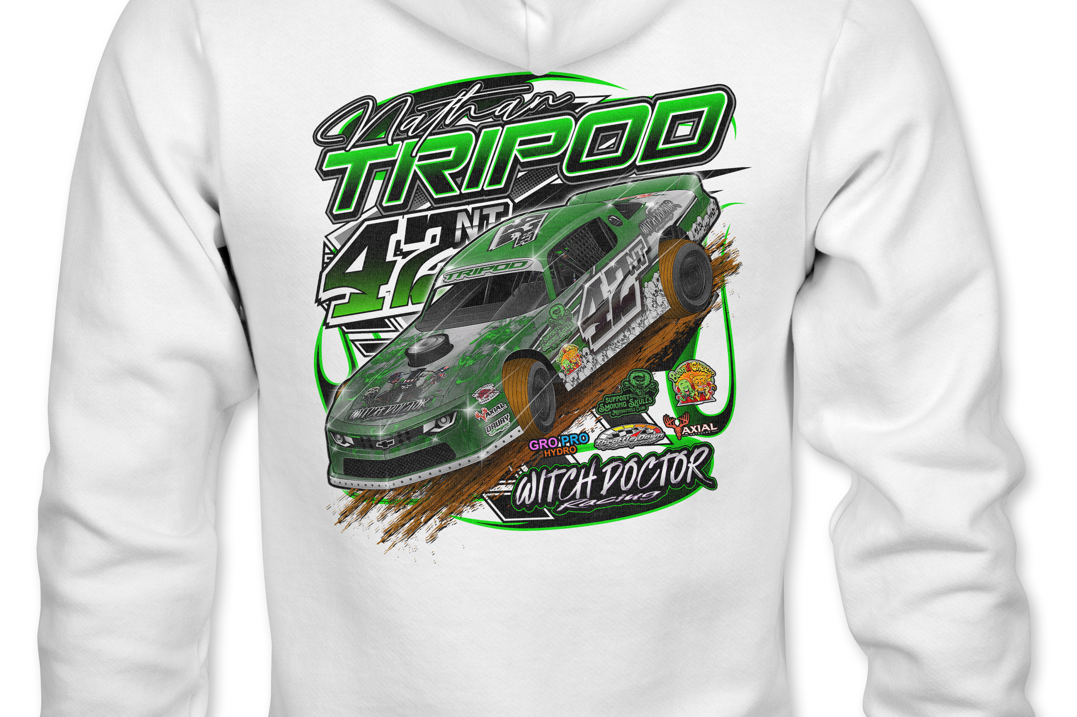 Nathan Tripod Hoodies Black Acid Apparel