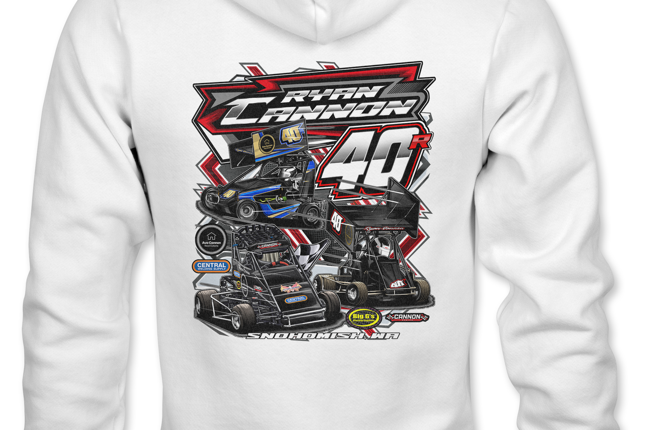 Ryan Cannon Hoodies Black Acid Apparel