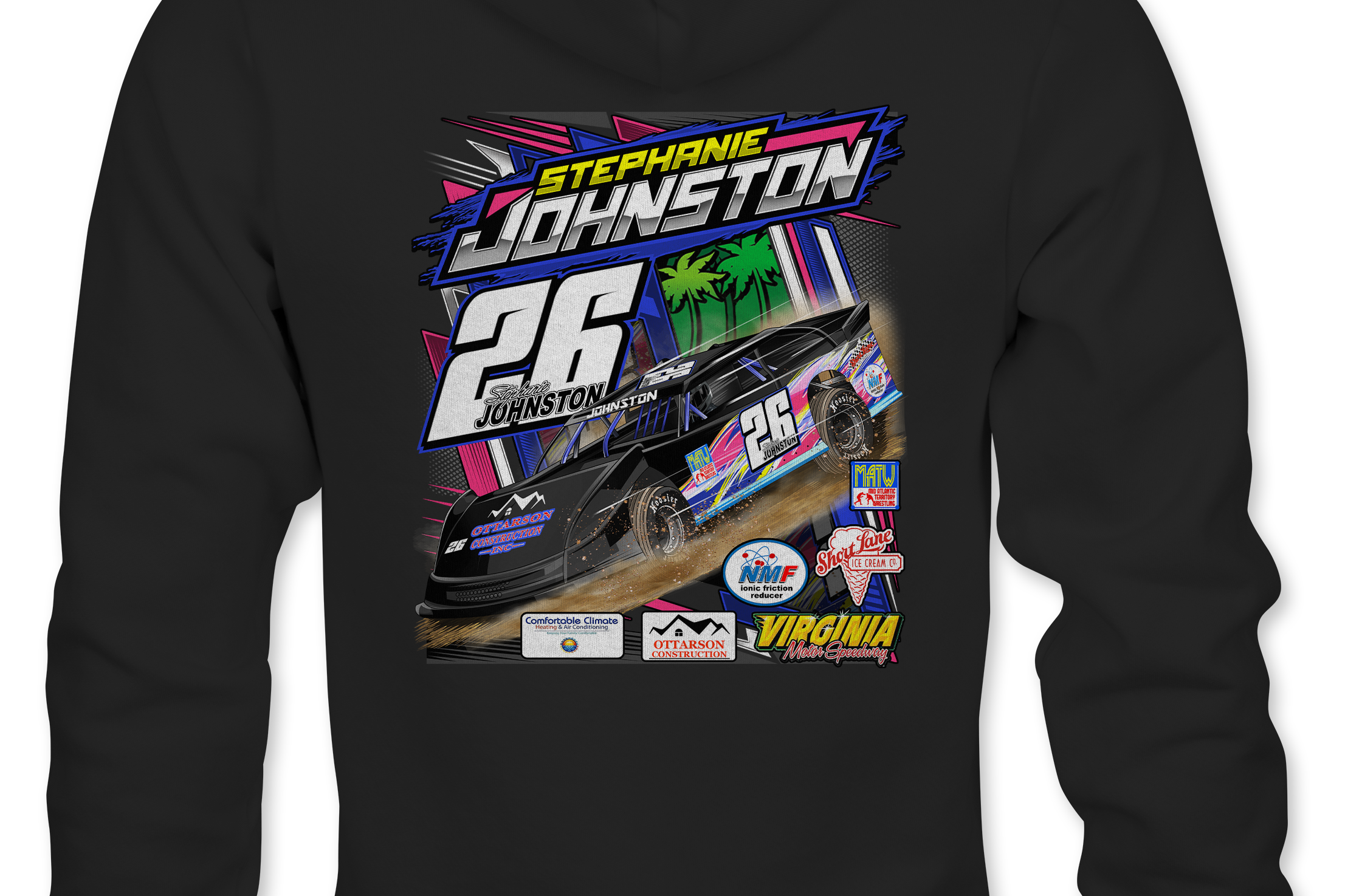 Stephanie Johnston Hoodies Black Acid Apparel