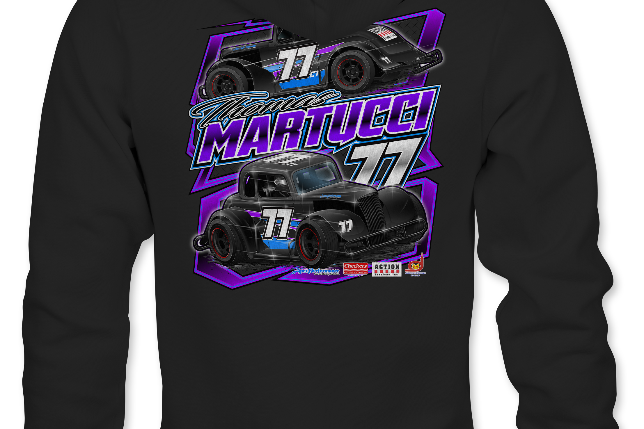 Thomas Martucci Jr. Hoodies Black Acid Apparel