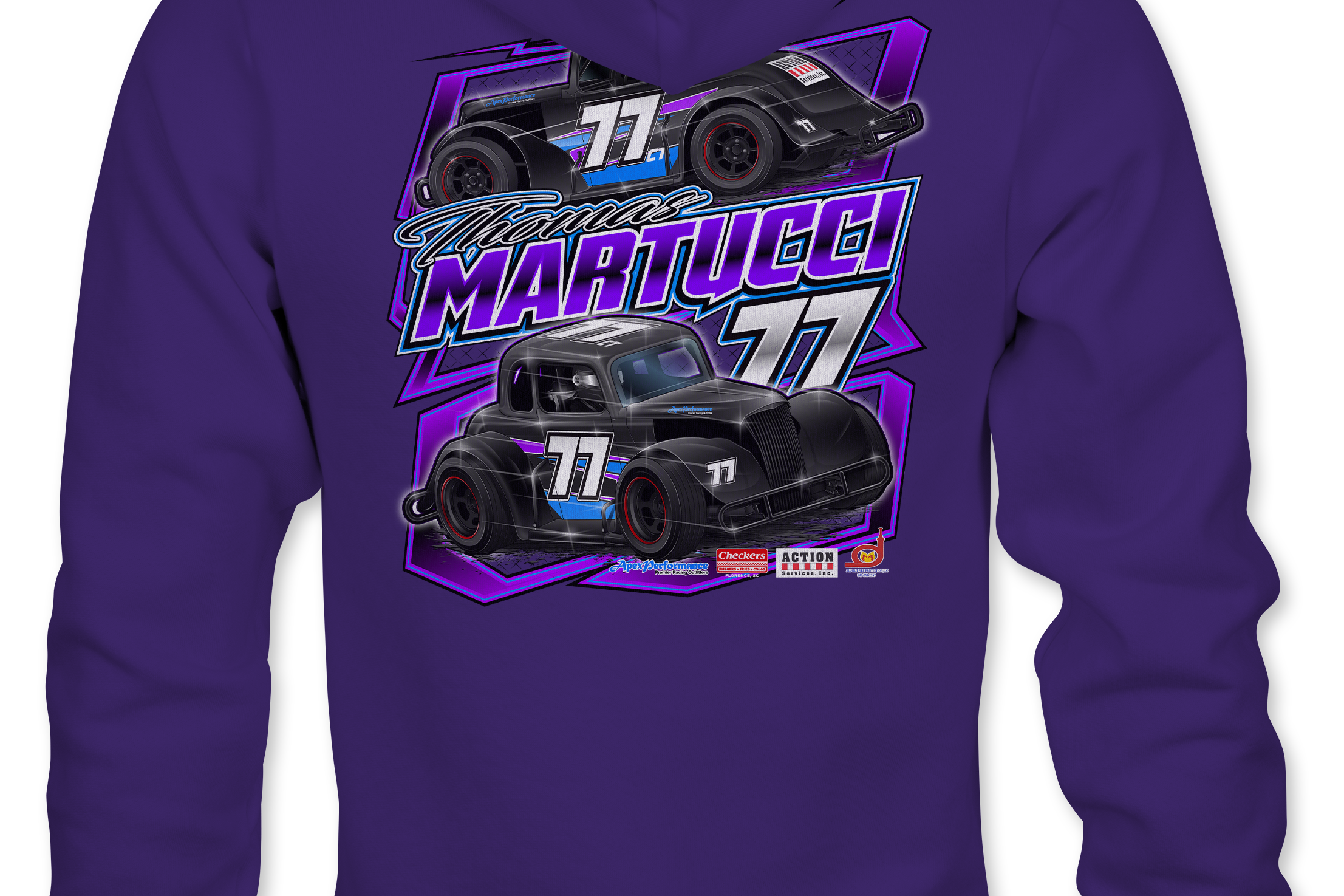 Thomas Martucci Jr. Hoodies Black Acid Apparel