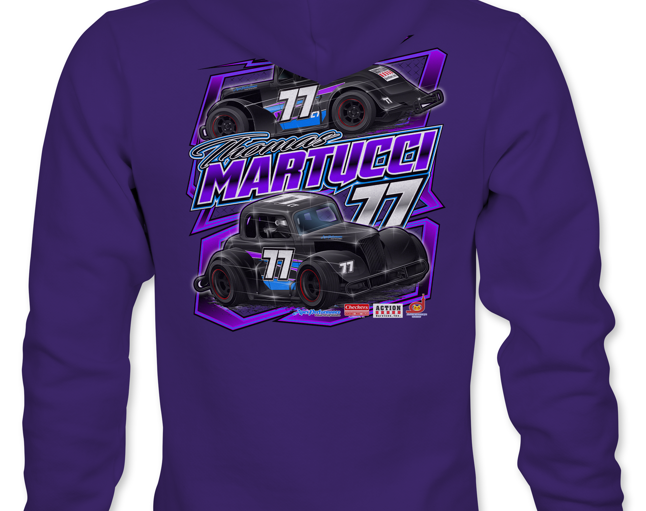 Thomas Martucci Jr. Hoodies Black Acid Apparel