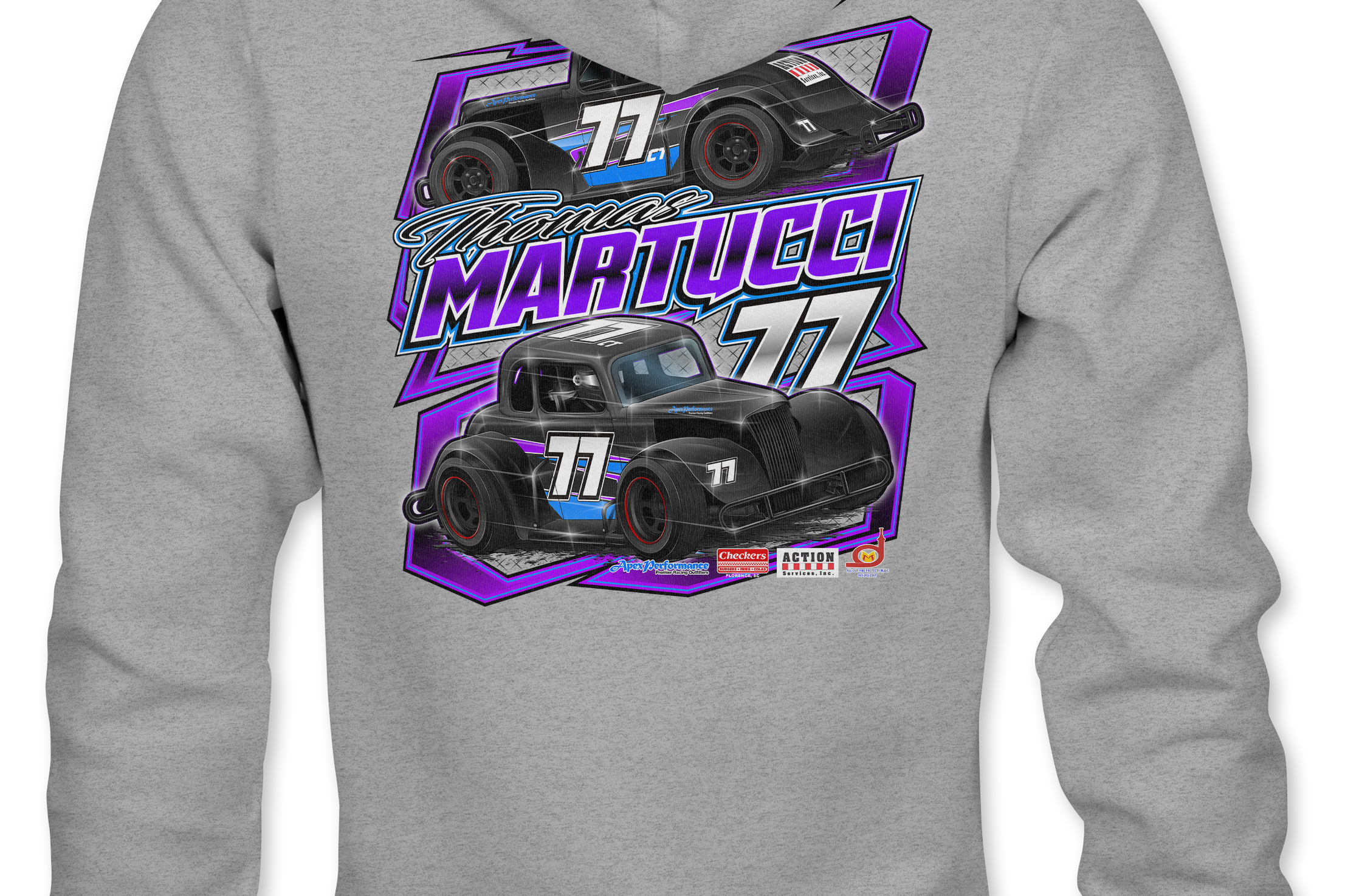 Thomas Martucci Jr. Hoodies Black Acid Apparel