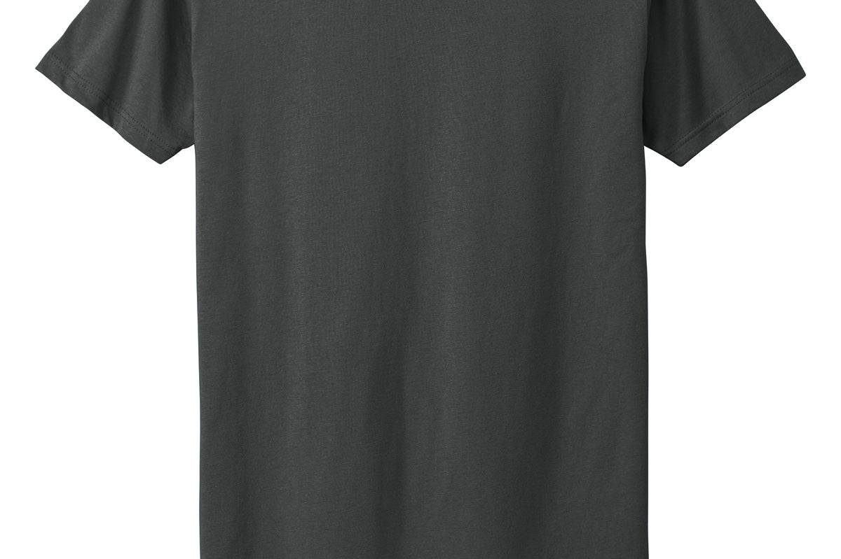 Charcoal Next Level tee shirt, back view