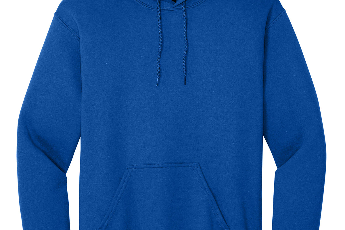 Adult royal gildan Royal Hoodie, front view