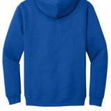 Adult royal gildan Royal Hoodie, back view