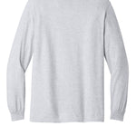 Adult ash grey gildan Ash Grey Longsleeve, back view