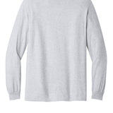 Adult ash grey gildan Ash Grey Longsleeve, back view