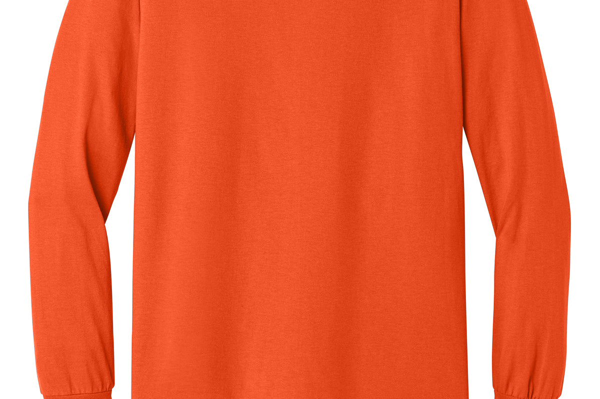 Adult orange gildan Orange Longsleeve, front view