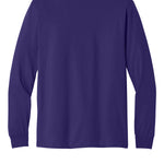 Adult purple gildan Purple Long Sleeve, back view