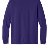 Adult purple gildan Purple Long Sleeve, back view