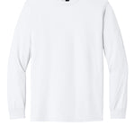 Adult white gildan White Longsleeve, front view