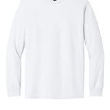 Adult white gildan White Longsleeve, front view