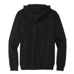 Adult black gildan Black Hoodie, back view
