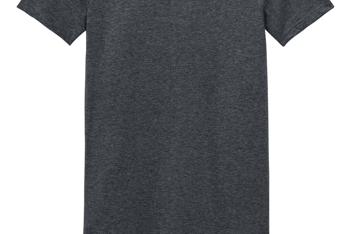 Adult dark heather grey gildan Dark Heather Grey Tee Shirt, front view