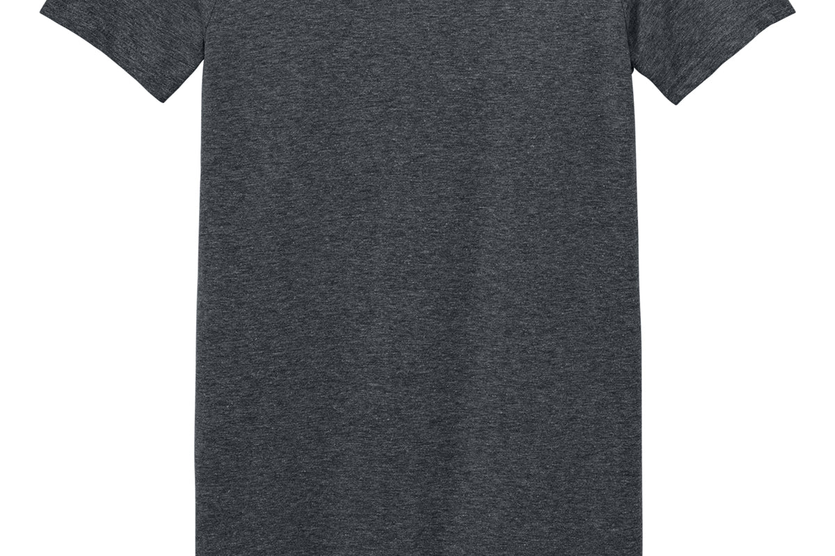 Adult dark heather grey gildan Dark Heather Grey Tee Shirt, back view