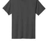 Adult dark heather grey port & co Dark Heather Grey Tee Shirt, front view