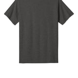 Adult dark heather grey port & co Dark Heather Grey Tee Shirt, back view