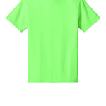 Adult fluorescent lime green port & co Fluorescent Lime Green Tee Shirt, front view