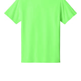Adult fluorescent lime green port & co Fluorescent Lime Green Tee Shirt, back view