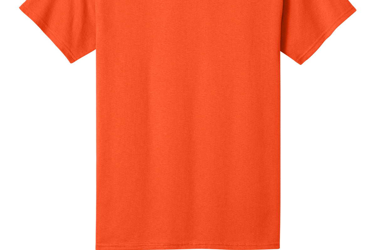 Adult orange port & co Orange Tee Shirt, back view