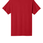 Adult red port & co Red Tee Shirt, back view