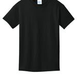Youth black port & co Youth Black Tee Shirt, front view
