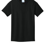 Youth black port & co Youth Black Tee Shirt, front view