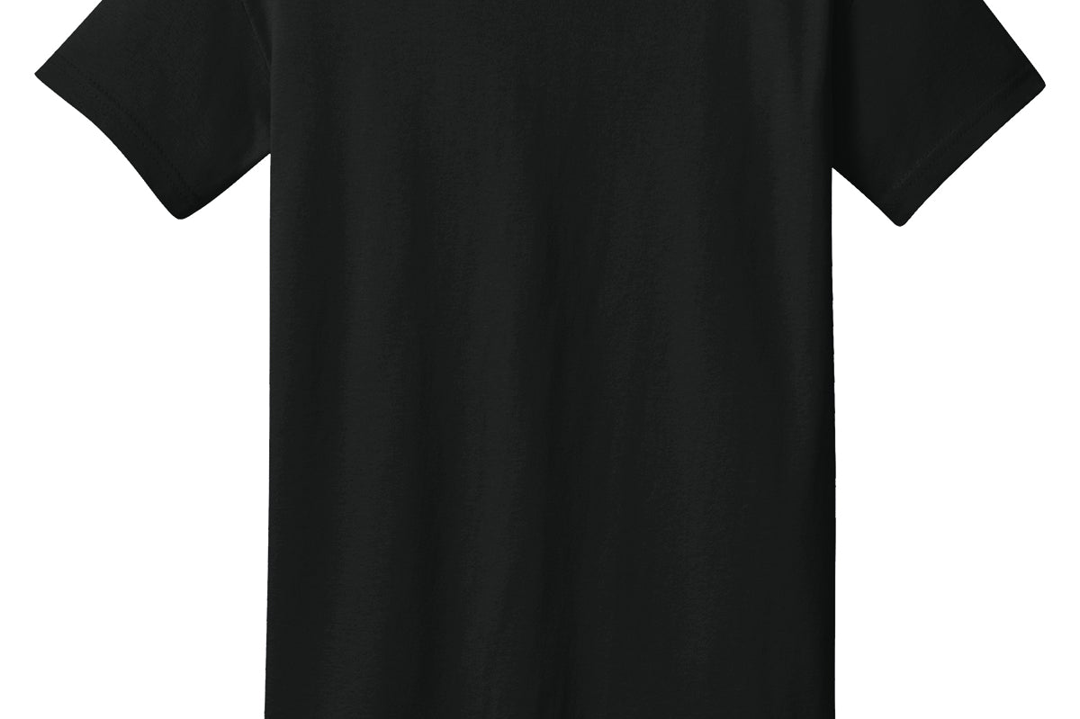 Youth black port & co Youth Black Tee Shirt, front view