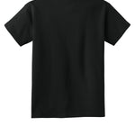 Youth black port & co Youth Black Tee Shirt, back view