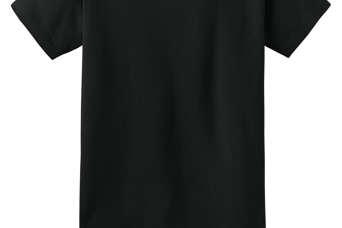 Youth black port & co Youth Black Tee Shirt, back view