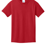 Youth red port & co Youth Red Tee Shirt, front view