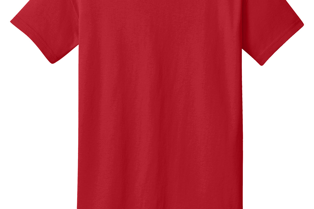 Youth red port & co Youth Red Tee Shirt, front view