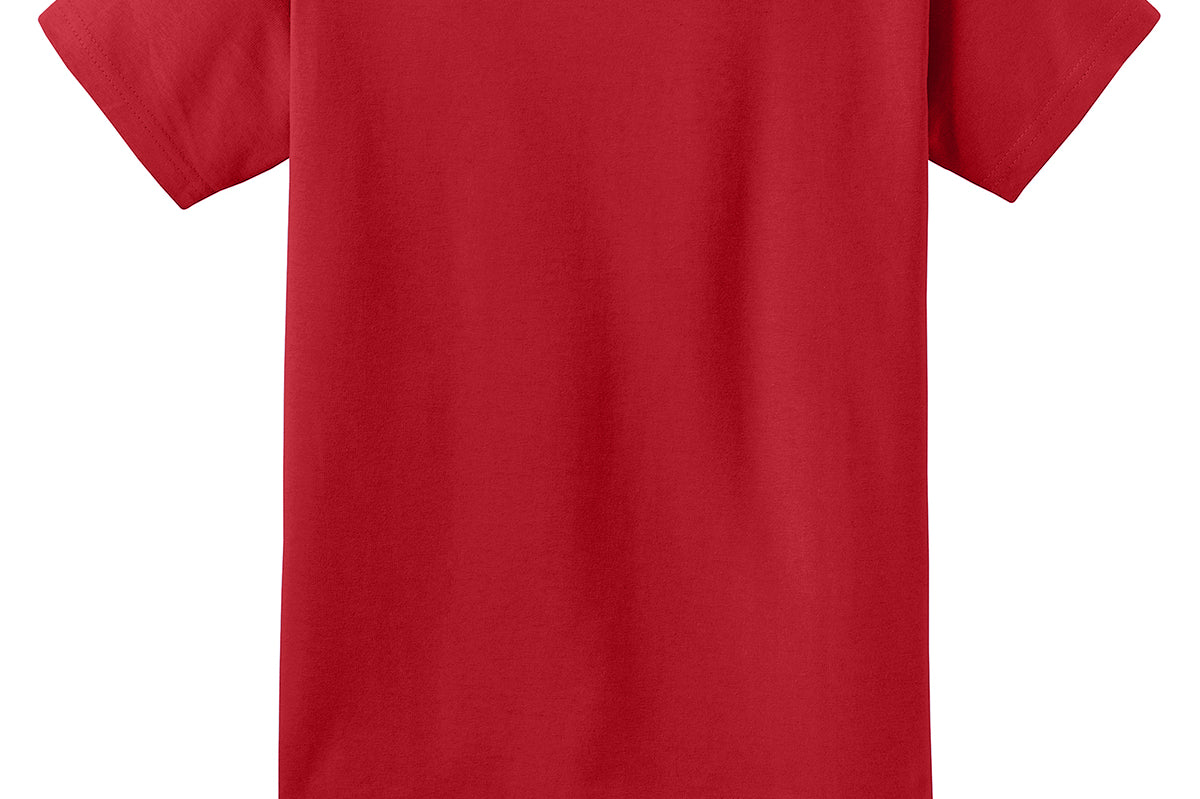 Youth red port & co Youth Red Tee Shirt, back view