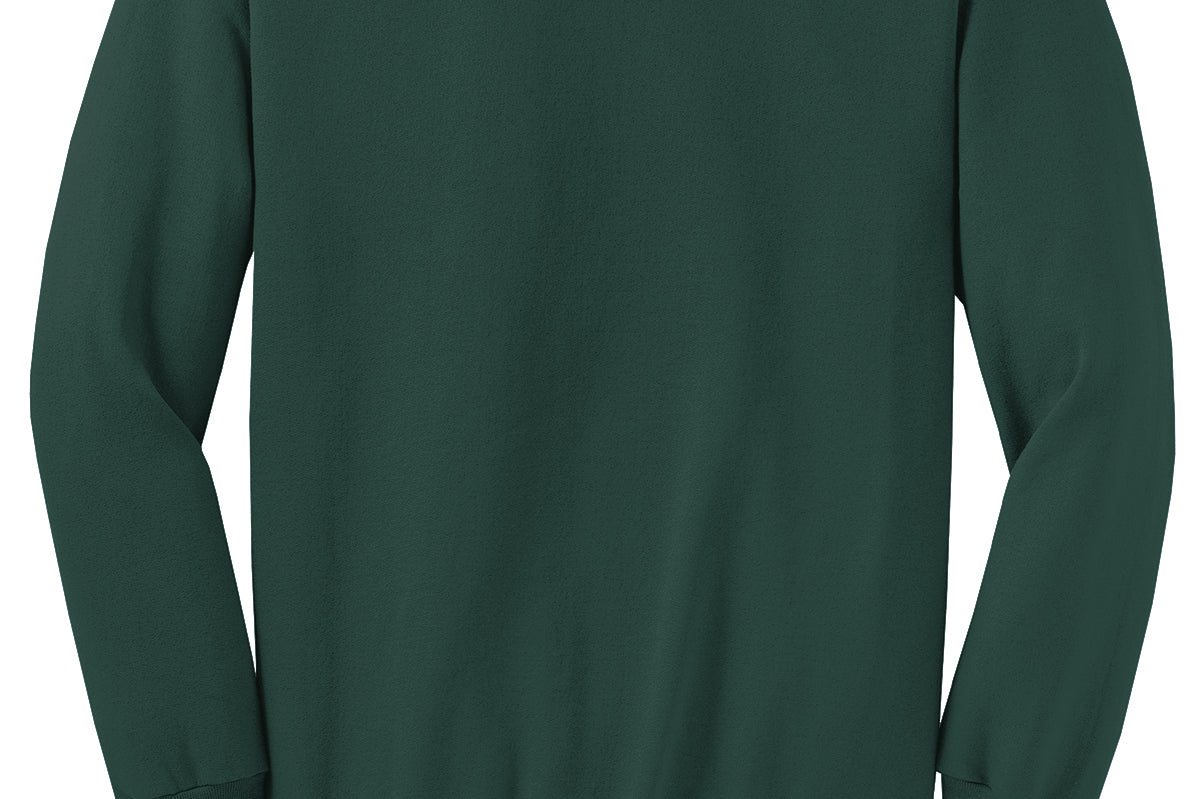 Adult forest green port & co Forest Green Crewneck, front view