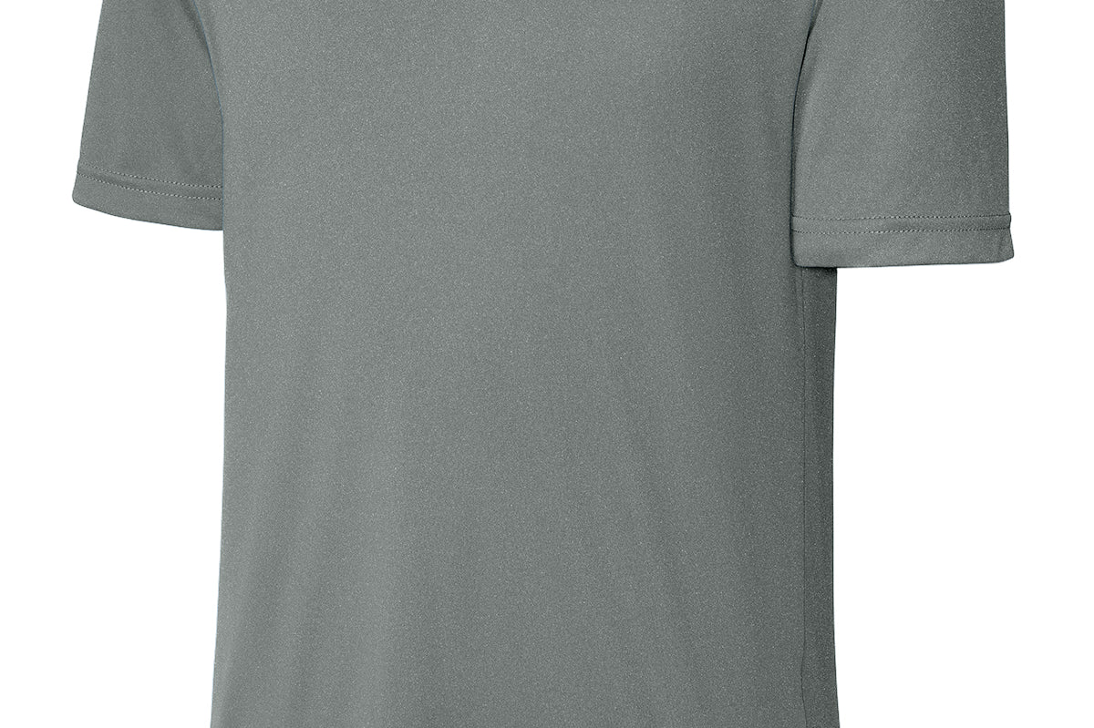 Adult grey concrete sporttek Grey Concrete Tee Shirt, front view