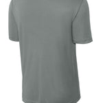 Adult grey concrete sporttek Grey Concrete Tee Shirt, back view