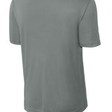Adult grey concrete sporttek Grey Concrete Tee Shirt, back view